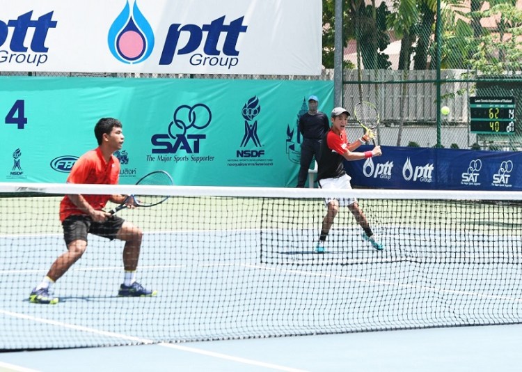 1tennis_พีระภัทร เด็ดทองหลาง(ขวา) ธนภัทร นิรันด